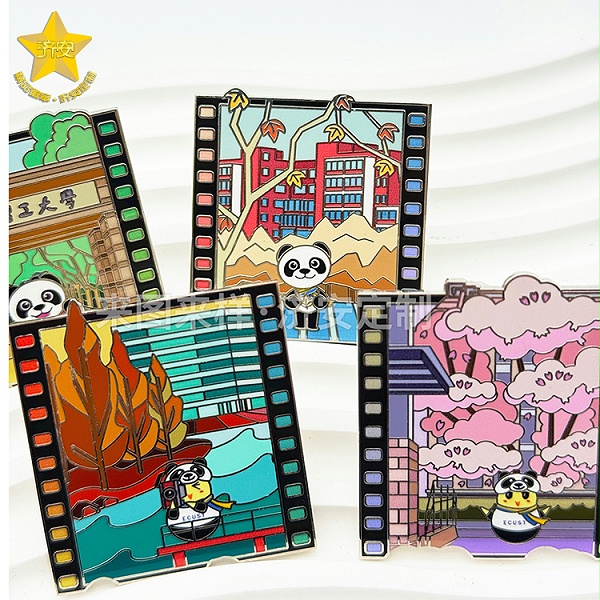 进博会复古相机徽章校园文创纪念品