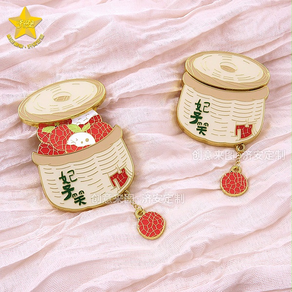 文创礼品定制：妃子笑荔枝推拉冰箱贴