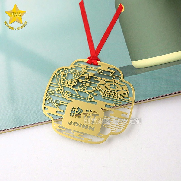 梅兰竹菊四君子金属镂空书签昭衍书签