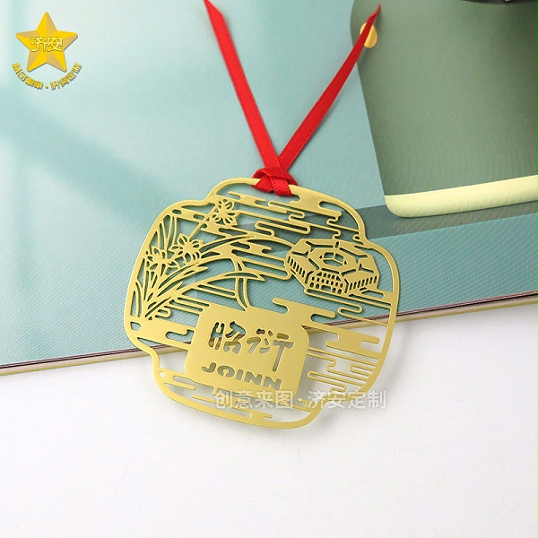 梅兰竹菊四君子金属镂空书签昭衍书签