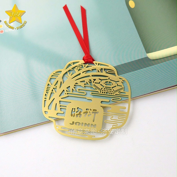 梅兰竹菊四君子金属镂空书签昭衍书签