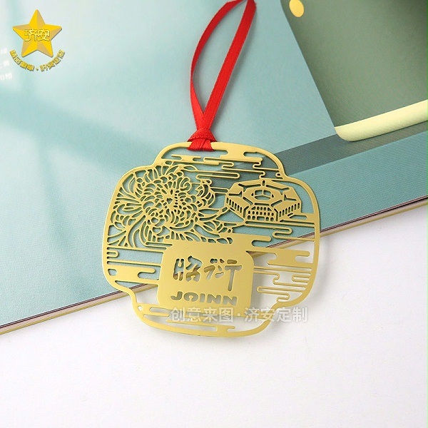 梅兰竹菊四君子金属镂空书签昭衍书签