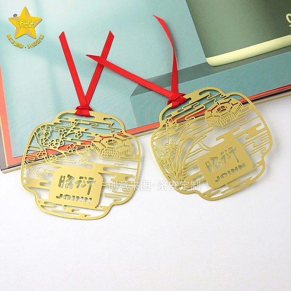 梅兰竹菊四君子金属镂空书签昭衍书签