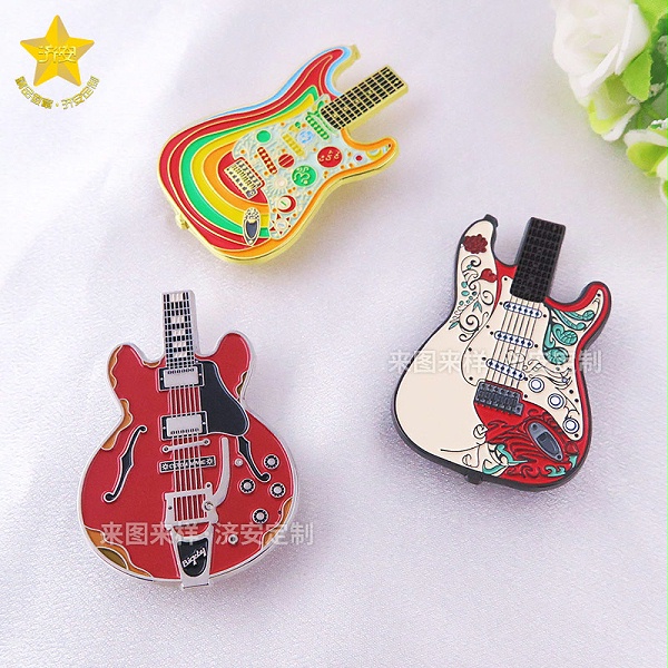 东莞济安徽章定制案例吉他徽章-2