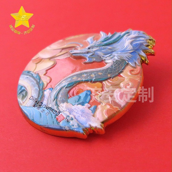 公司徽章：龙腾出行3D立体浮雕徽章1