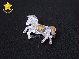 马年旋转徽章,进博会潮玩文创礼品