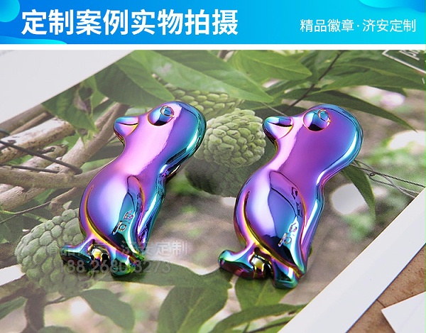 彩虹电镀徽章实物拍摄