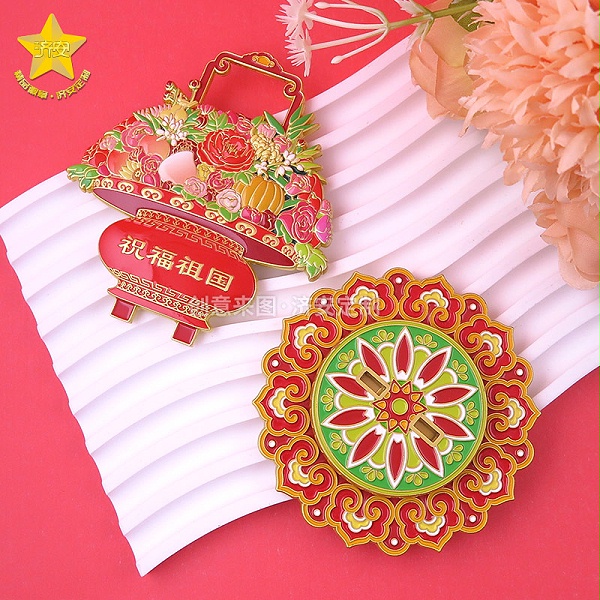 祝福祖国冰箱贴-东莞济安立体旋转冰箱贴组合摆件定制案例