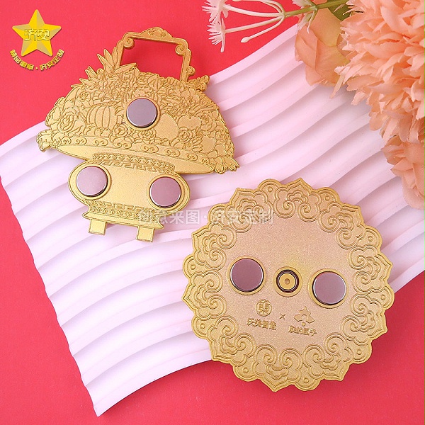 节日礼品·大花篮立体旋转冰箱贴摆件