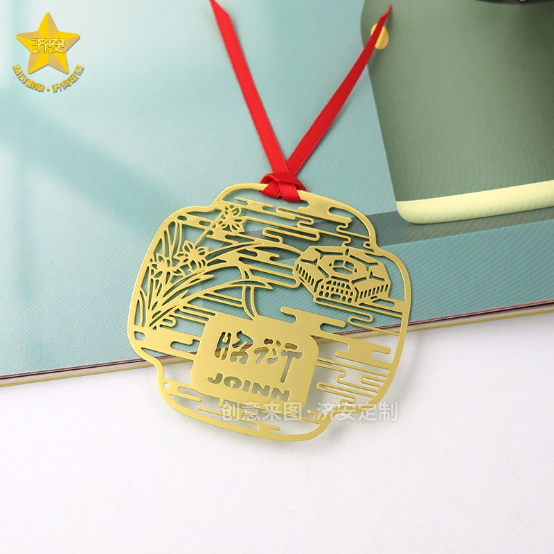 梅兰竹菊四君子金属镂空书签昭衍书签