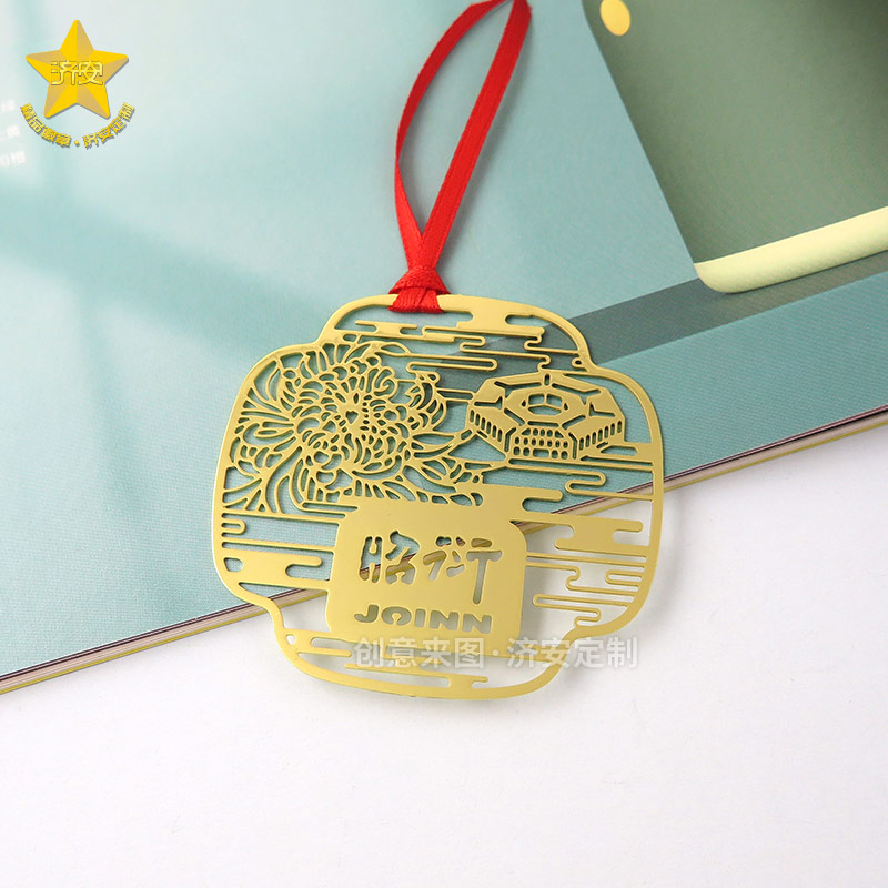 梅兰竹菊四君子金属镂空书签昭衍书签