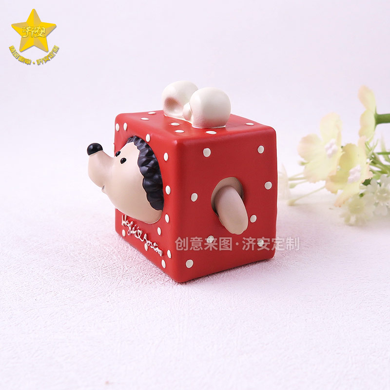 3D立体树脂冰箱贴定制刺猬桌面摆件