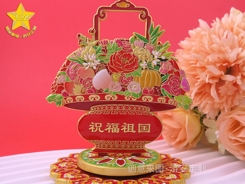 祝福祖国冰箱贴-东莞济安立体旋转冰箱贴组合摆件定制案例