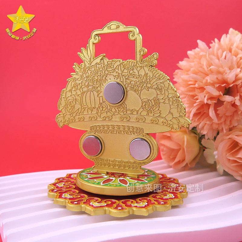 祝福祖国冰箱贴-东莞济安立体旋转冰箱贴组合摆件定制案例