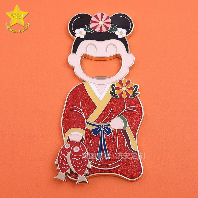 提鱼陶俑开瓶器冰箱贴旋转冰箱贴-1