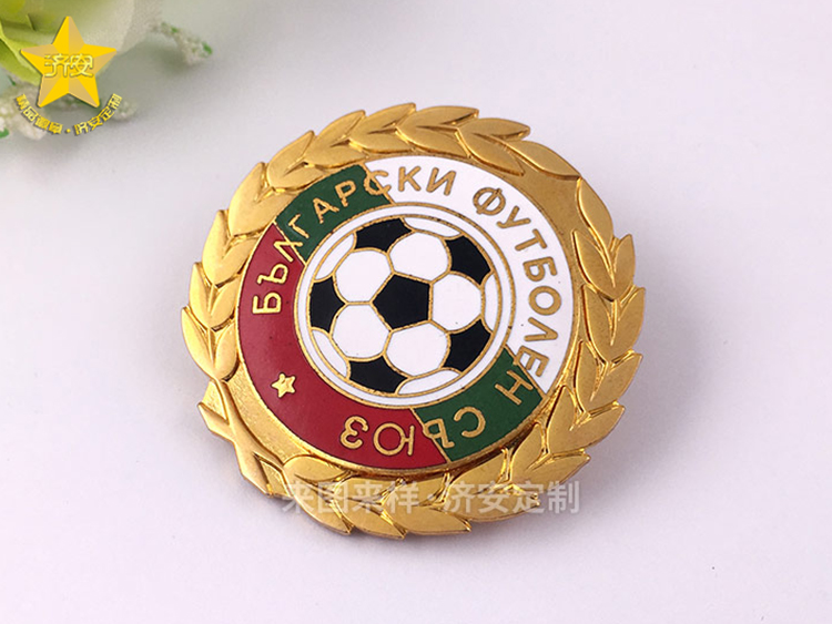 足球真珐琅徽章定制找东莞济安徽章定制工厂,景泰蓝徽章制作厂家