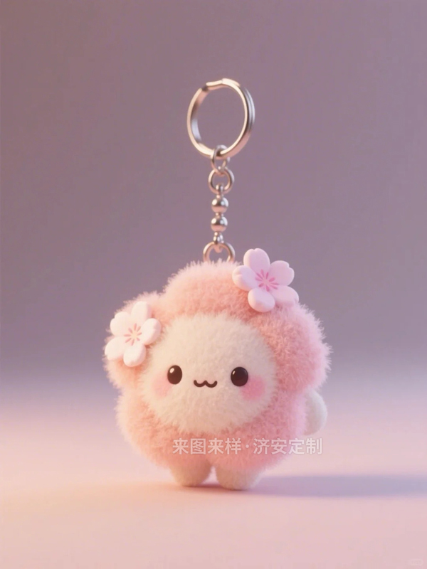 毛绒挂件春天文创周边-东莞济安冰箱贴定制厂家
